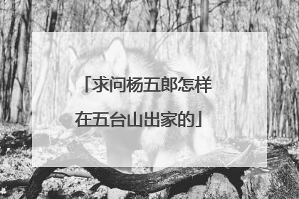 求问杨五郎怎样在五台山出家的