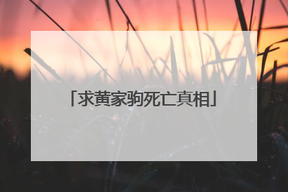 求黄家驹死亡真相