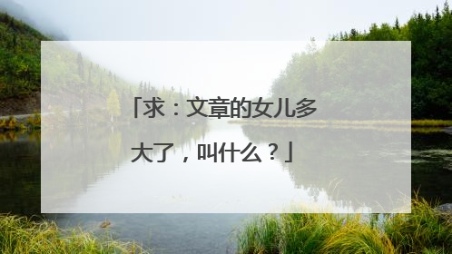 求：文章的女儿多大了，叫什么？