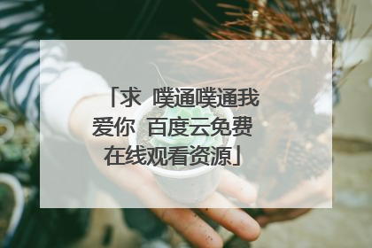 求 噗通噗通我爱你 百度云免费在线观看资源