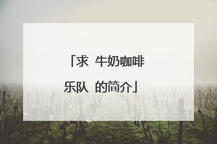 求 牛奶咖啡乐队 的简介