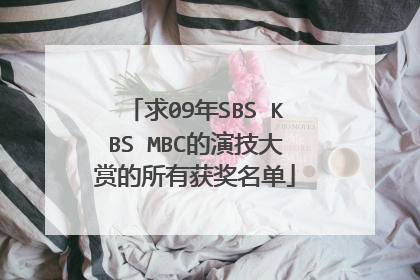 求09年SBS KBS MBC的演技大赏的所有获奖名单