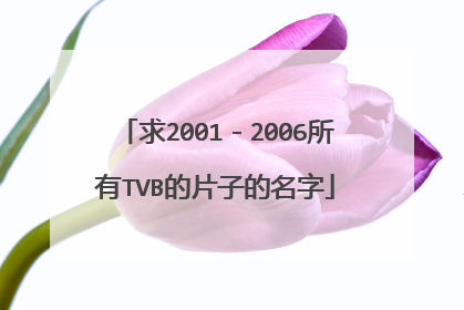 求2001－2006所有TVB的片子的名字