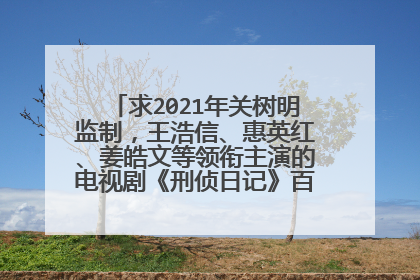 求2021年关树明监制,王浩信、惠英红、姜皓文等领衔主演的电视剧《刑侦日记》百度云高清资源
