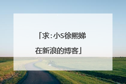 求:小S徐熙娣在新浪的博客