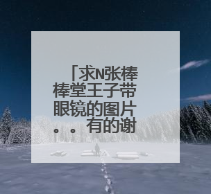 求N张棒棒堂王子带眼镜的图片。。有的谢谢拉..
