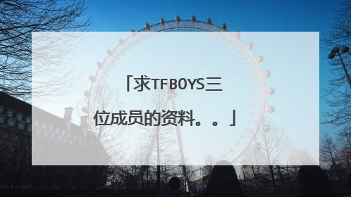 求TFBOYS三位成员的资料。。