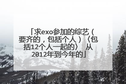 求exo参加的综艺(要齐的,包括个人)〈包括12个人一起的〉 从2012年到今年的