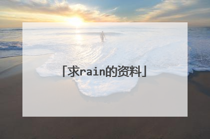 求rain的资料
