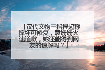 汉代文物三指捏起称摔坏可修复,袁姗姗火速道歉,她还能得到网友的谅解吗?