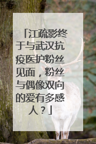 江疏影终于与武汉抗疫医护粉丝见面，粉丝与偶像双向的爱有多感人？