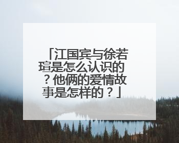 江国宾与徐若瑄是怎么认识的？他俩的爱情故事是怎样的？
