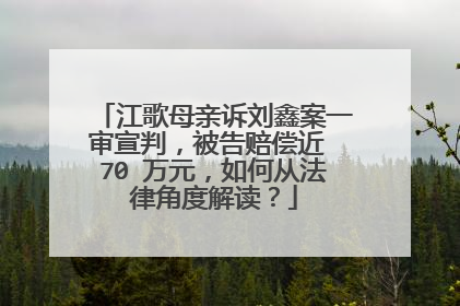 江歌母亲诉刘鑫案一审宣判，被告赔偿近 70 万元，如何从法律角度解读？