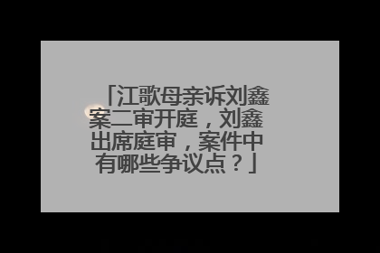 江歌母亲诉刘鑫案二审开庭,刘鑫出席庭审,案件中有哪些争议点?