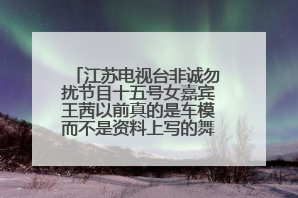 江苏电视台非诚勿扰节目十五号女嘉宾王茜以前真的是车模而不是资料上写的舞蹈老师吗？