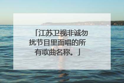 江苏卫视非诚勿扰节目里面唱的所有歌曲名称。