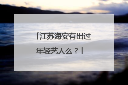 江苏海安有出过年轻艺人么？