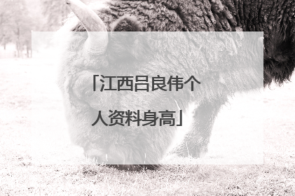 江西吕良伟个人资料身高