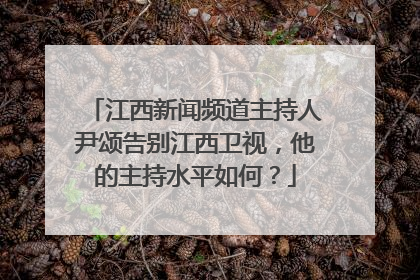 江西新闻频道主持人尹颂告别江西卫视，他的主持水平如何？