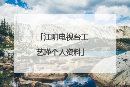 江阴电视台王艺瑾个人资料