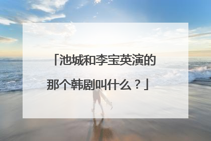 池城和李宝英演的那个韩剧叫什么?