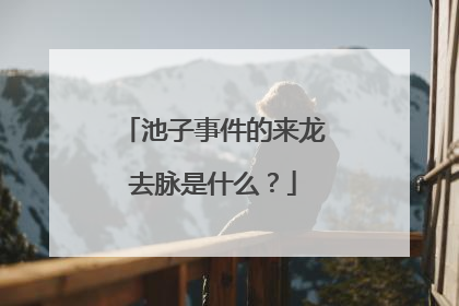 池子事件的来龙去脉是什么?