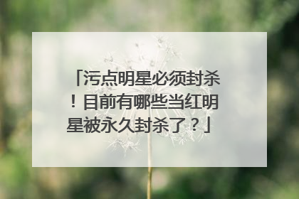 污点明星必须封杀！目前有哪些当红明星被永久封杀了？