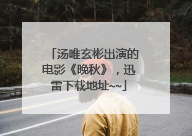 汤唯玄彬出演的电影《晚秋》,迅雷下载地址~~