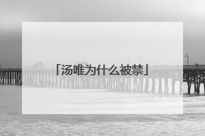 汤唯为什么被禁