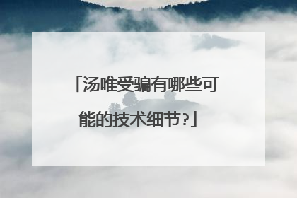 汤唯受骗有哪些可能的技术细节?