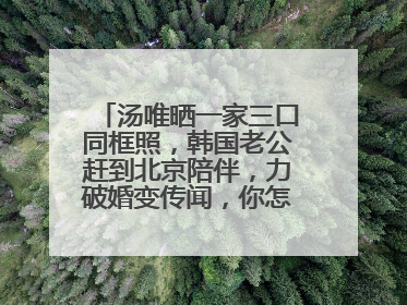 汤唯晒一家三口同框照，韩国老公赶到北京陪伴，力破婚变传闻，你怎么看？