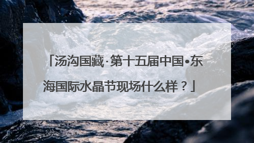 汤沟国藏·第十五届中国•东海国际水晶节现场什么样?
