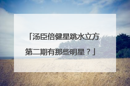 汤臣倍健星跳水立方第二期有那些明星?