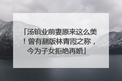 汤镇业前妻原来这么美！曾有翻版林青霞之称，今为子女拒绝再婚