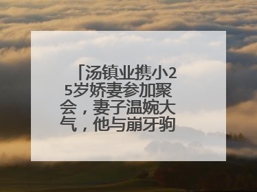 汤镇业携小25岁娇妻参加聚会，妻子温婉大气，他与崩牙驹是什么关系？