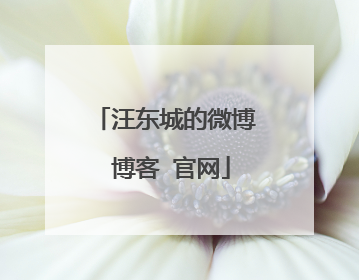 汪东城的微博 博客 官网