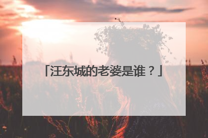 汪东城的老婆是谁？