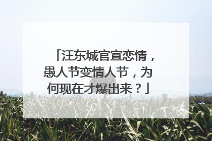 汪东城官宣恋情，愚人节变情人节，为何现在才爆出来？
