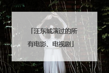 汪东城演过的所有电影、电视剧