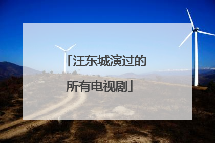 汪东城演过的所有电视剧