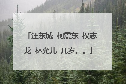 汪东城 柯震东 权志龙 林允儿 几岁。。
