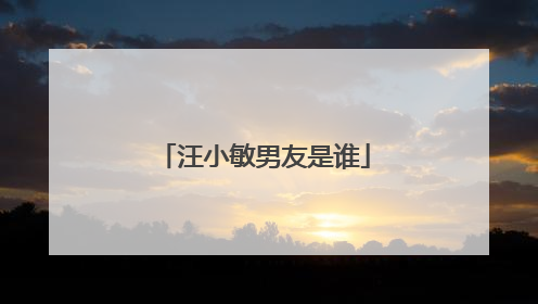 汪小敏男友是谁