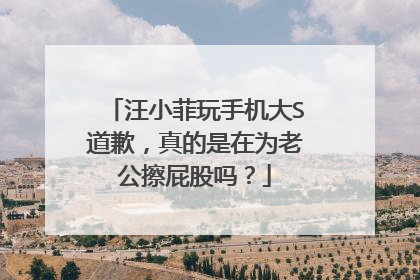 汪小菲玩手机大S道歉，真的是在为老公擦屁股吗？