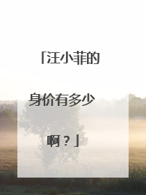 汪小菲的身价有多少啊?