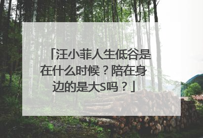 汪小菲人生低谷是在什么时候？陪在身边的是大S吗？