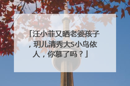 汪小菲又晒老婆孩子，玥儿清秀大S小鸟依人，你慕了吗？