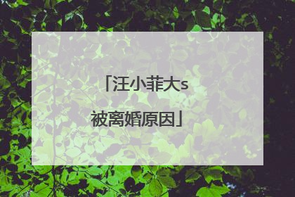 汪小菲大s被离婚原因