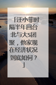 汪小菲时隔半年回台北与大S团聚，他家现在经济状况到底如何？