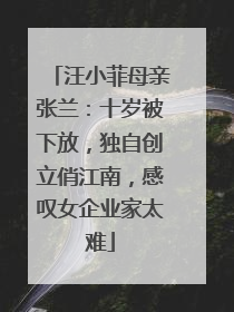 汪小菲母亲张兰：十岁被下放，独自创立俏江南，感叹女企业家太难