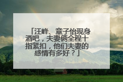 汪峰、章子怡现身酒吧，夫妻俩全程十指紧扣，他们夫妻的感情有多好？